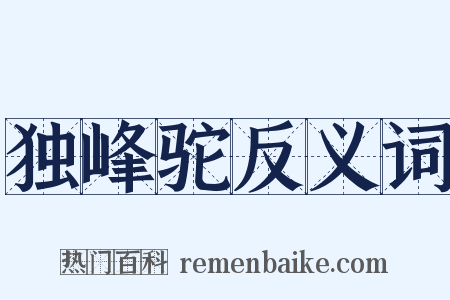 独峰驼反义词是什么意思的图片